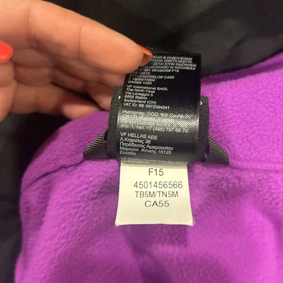 The North Face Girls Size XL 18 Hyvent Jacket 3-in-1 Shell Black Pink Ski Rain - Picture 11 of 16